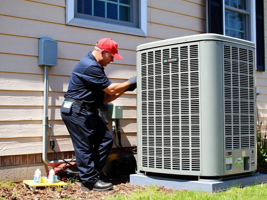 HVAC professional at work