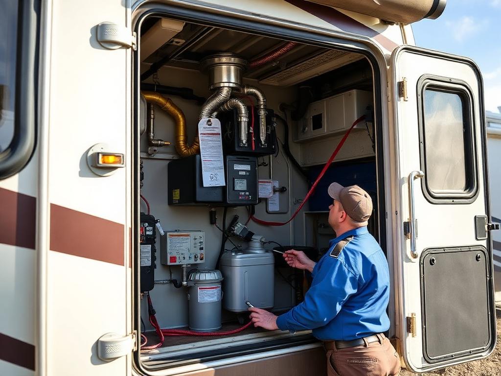 RV Service professional at work
